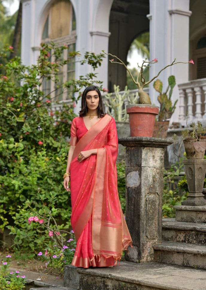 Wedding Wear Soft Kalyani Silk Saree In Valentine Red