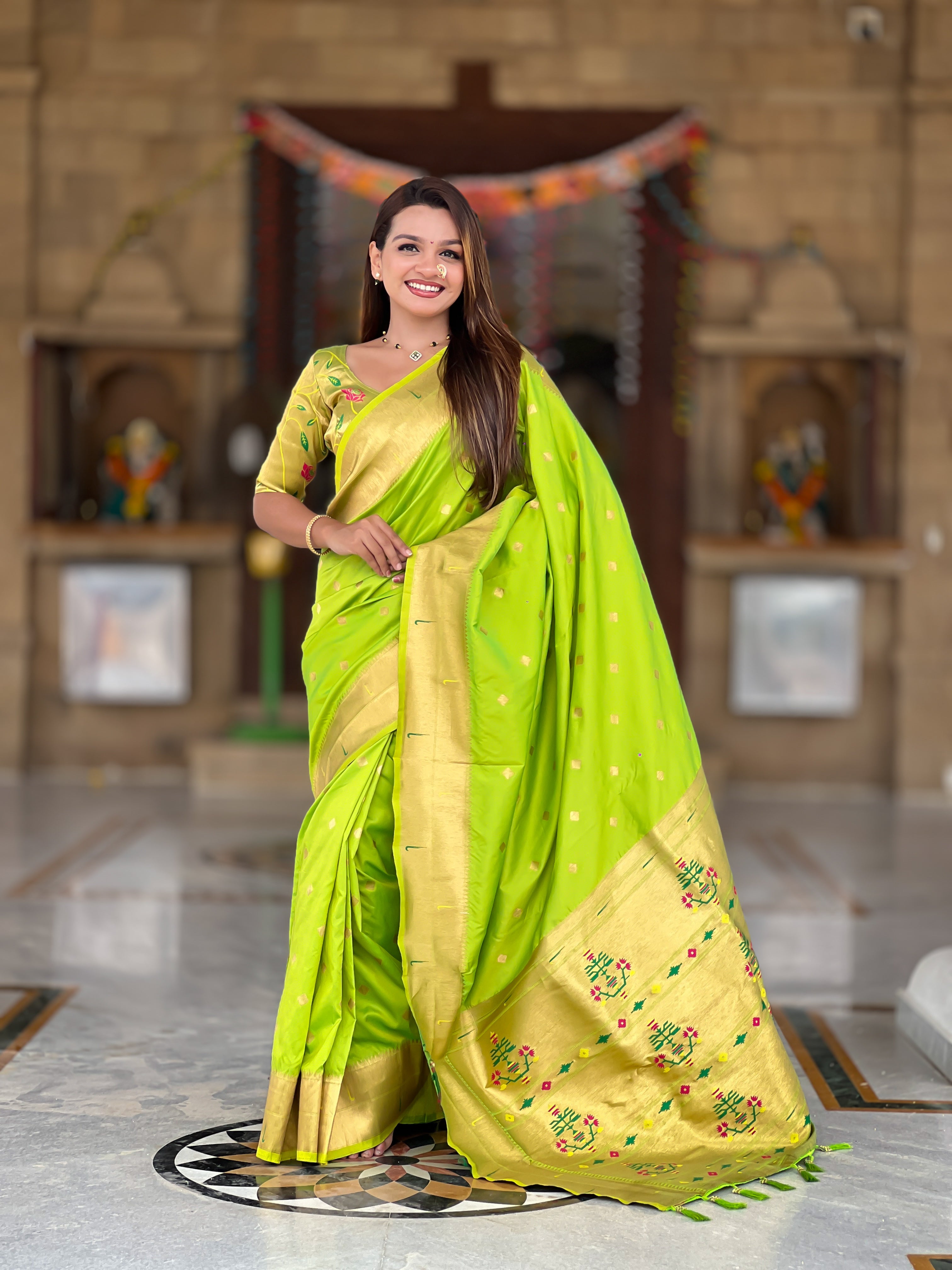 Wedding Wear Soft Paithani Silk Saree
