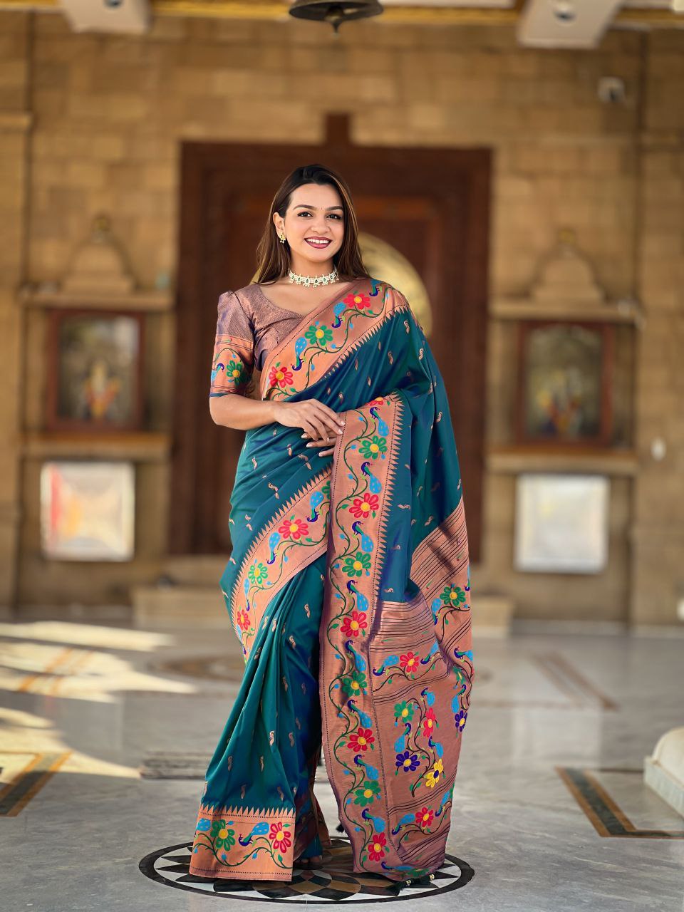 Wedding Wear Soft Paithani Silk Saree