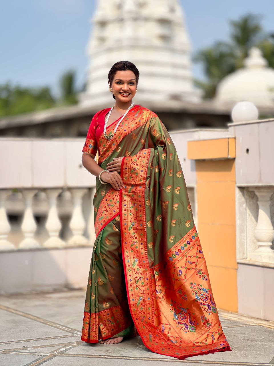 Wedding Wear Soft Paithani Silk Saree