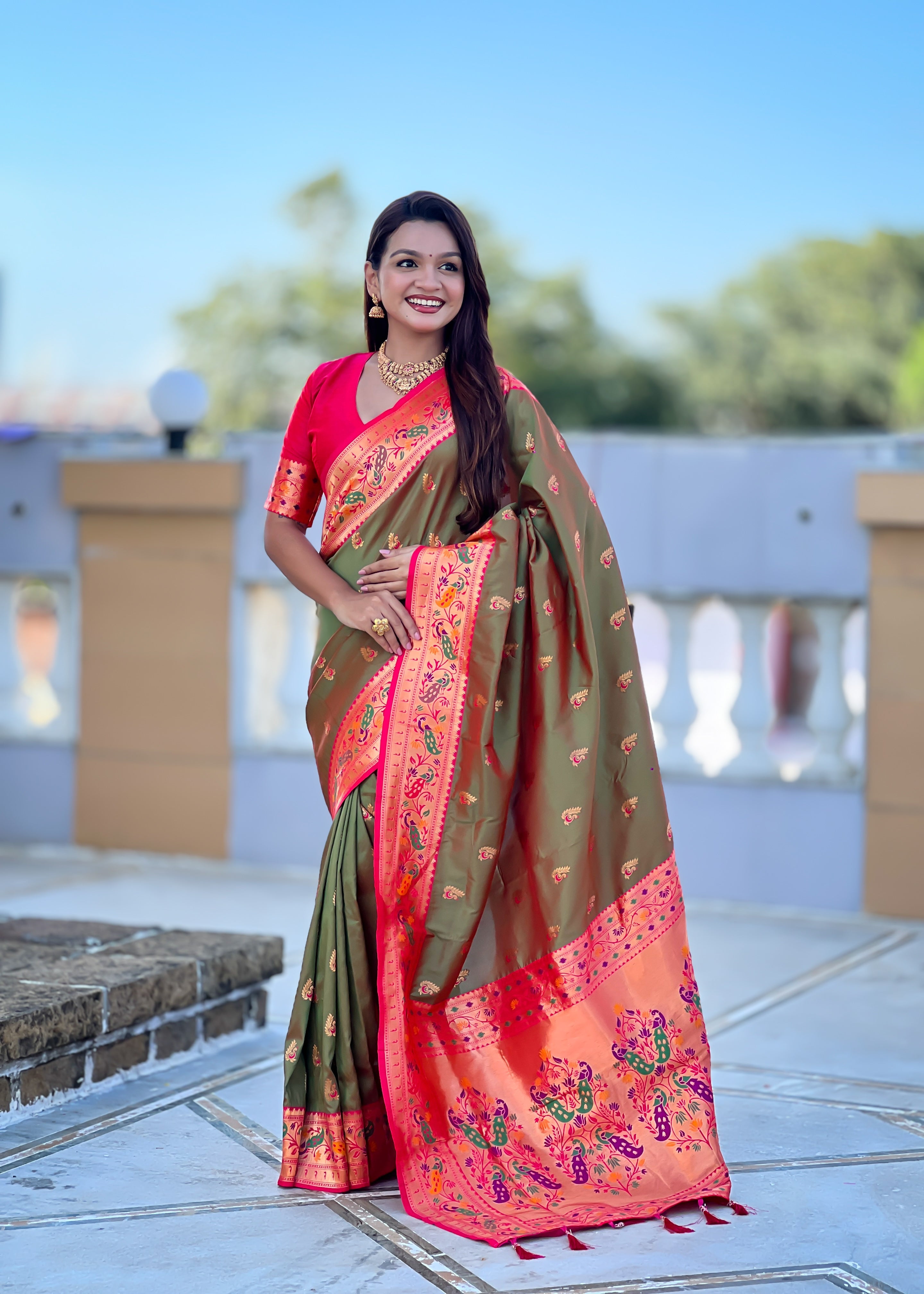 Wedding Wear Soft Paithani Silk Saree