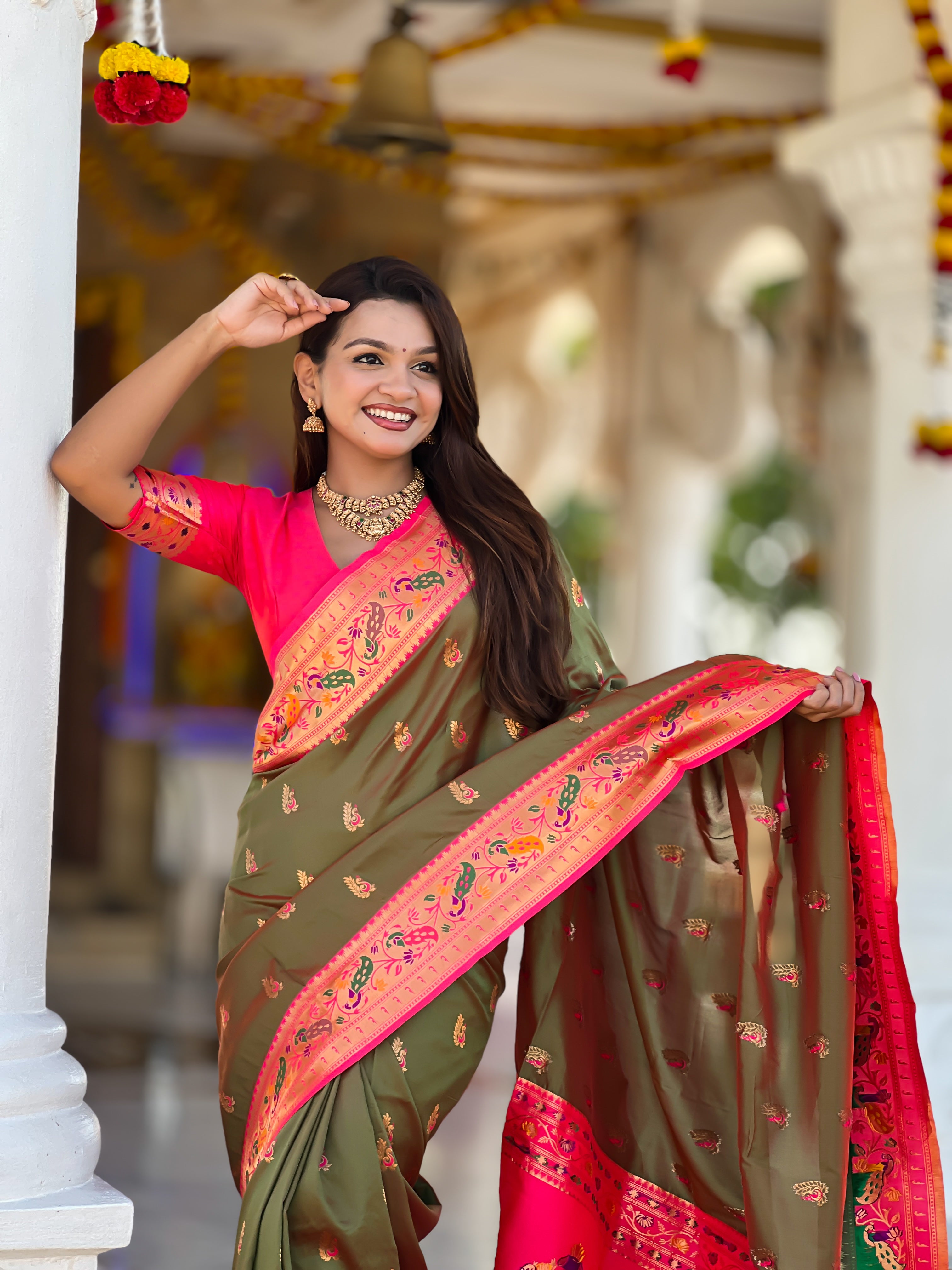 Wedding Wear Soft Paithani Silk Saree