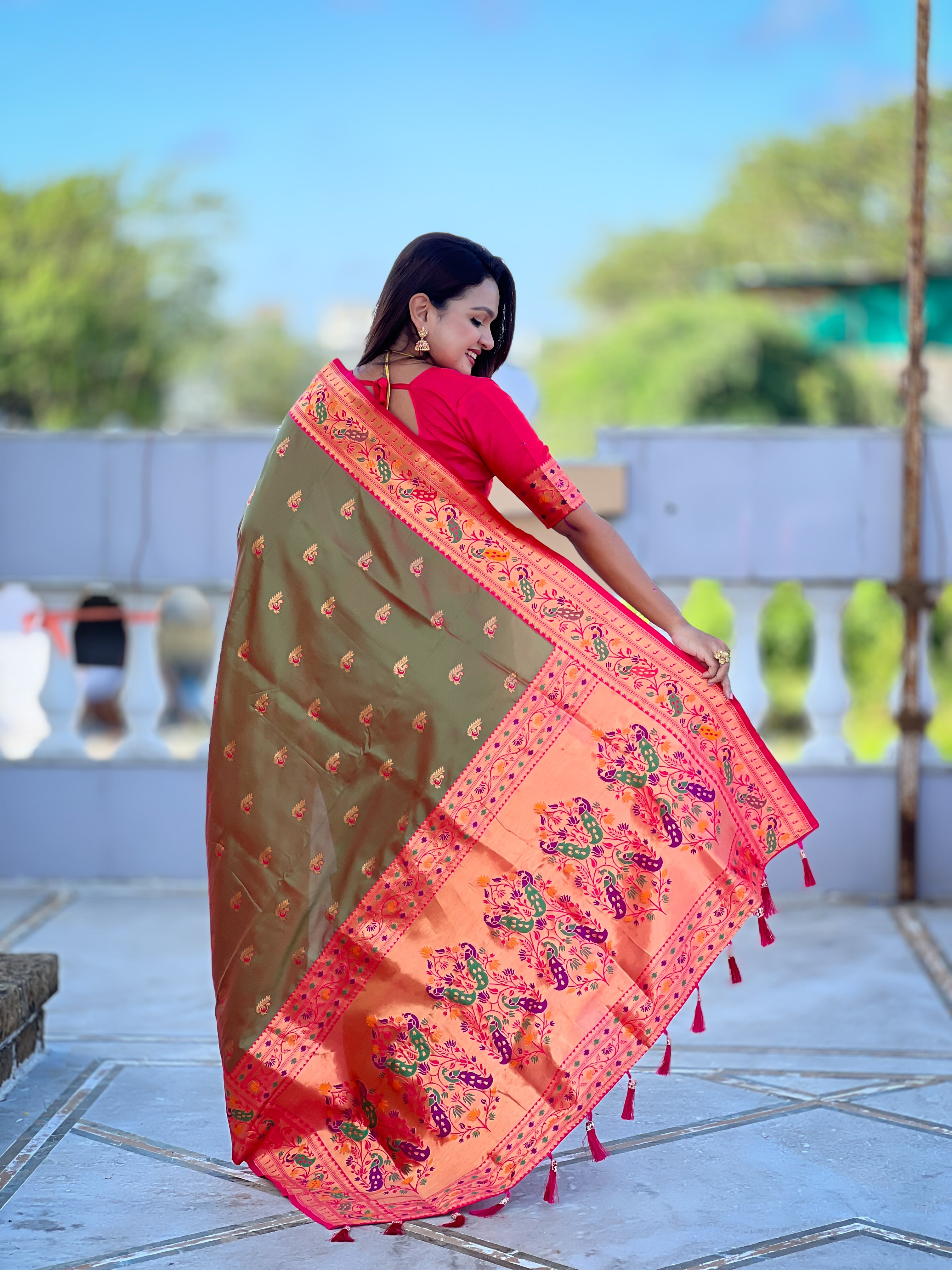 Wedding Wear Soft Paithani Silk Saree