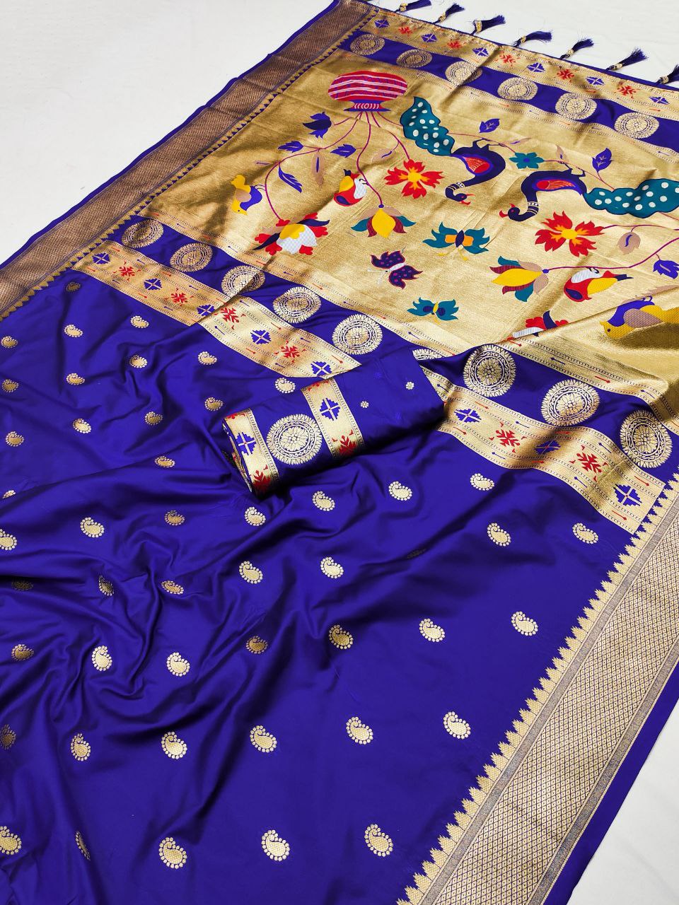 Wedding Wear Soft Paithani Silk Saree With Color Option