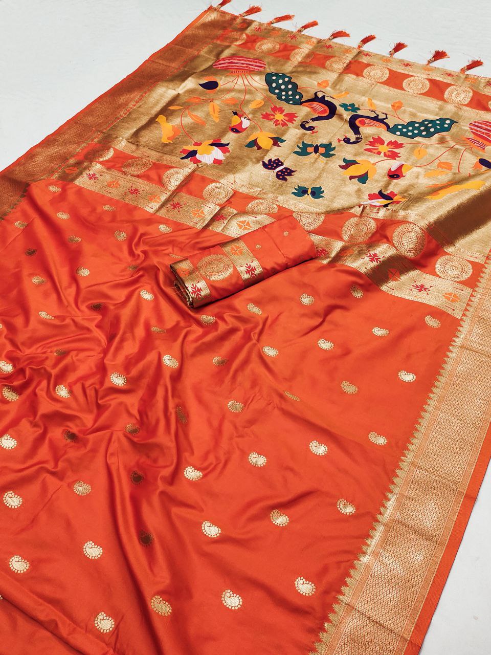 Wedding Wear Soft Paithani Silk Saree With Color Option