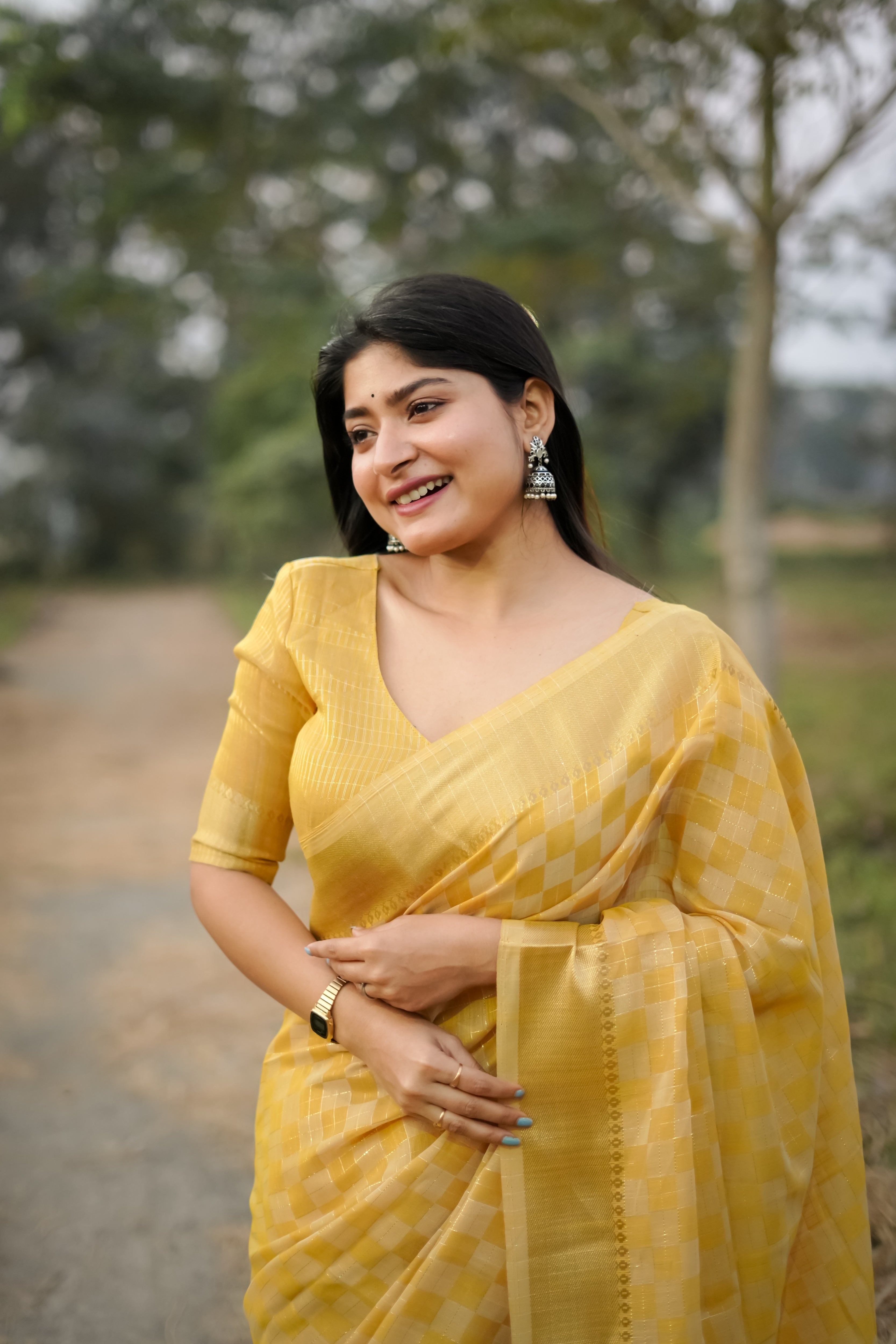 Yellow Soft Kalyani Silk Saree