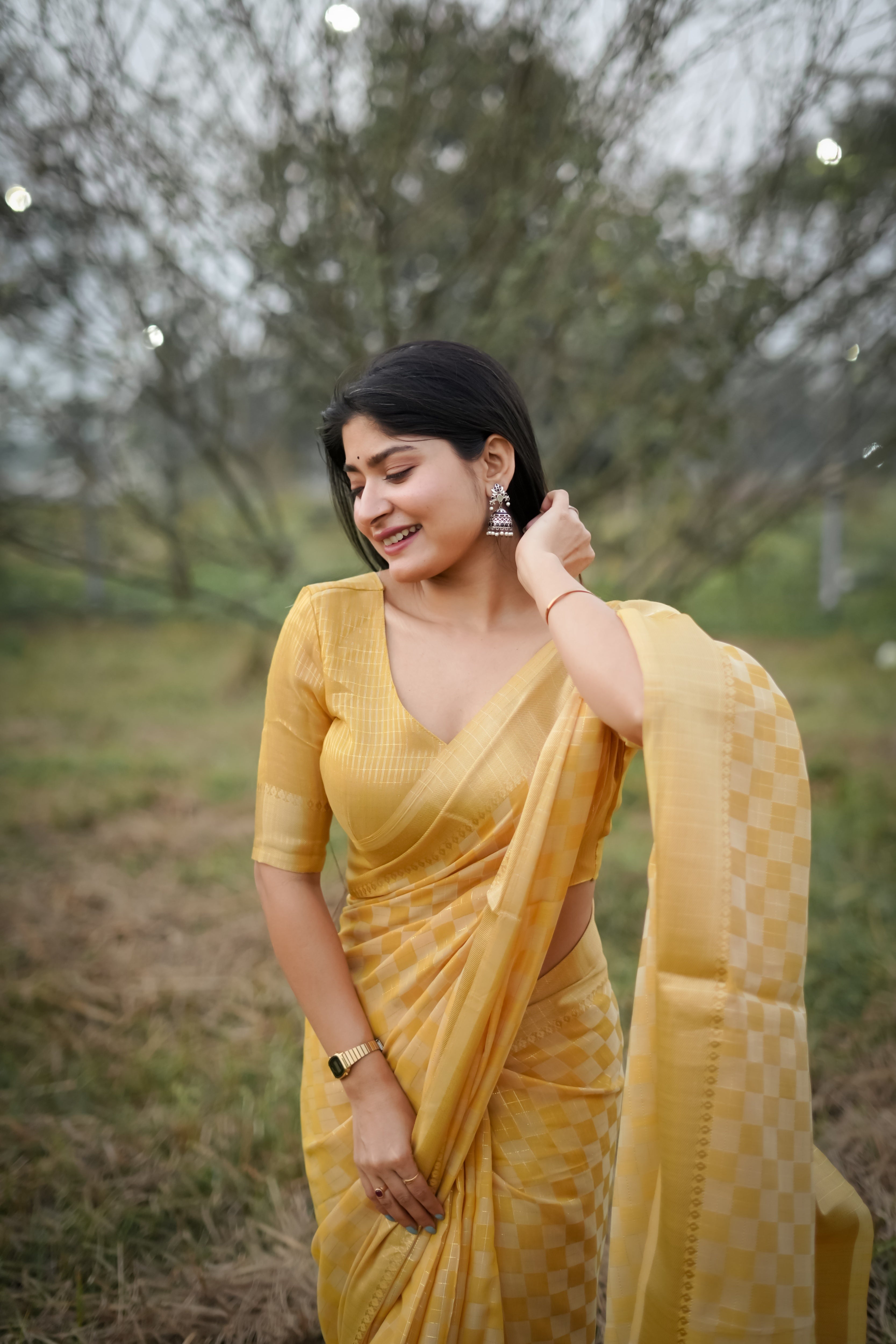 Yellow Soft Kalyani Silk Saree
