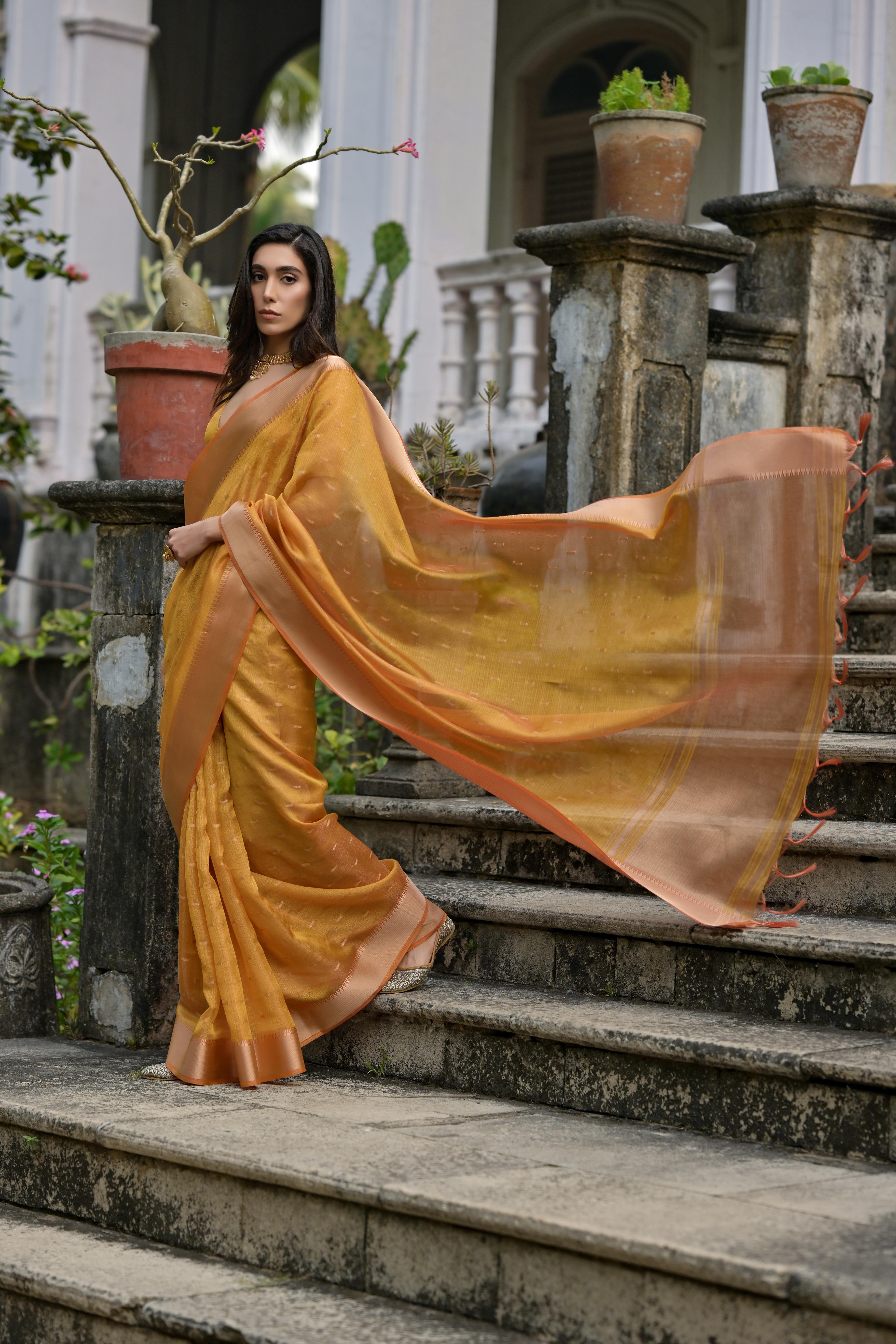 Yellow Soft Kalyani Silk Saree
