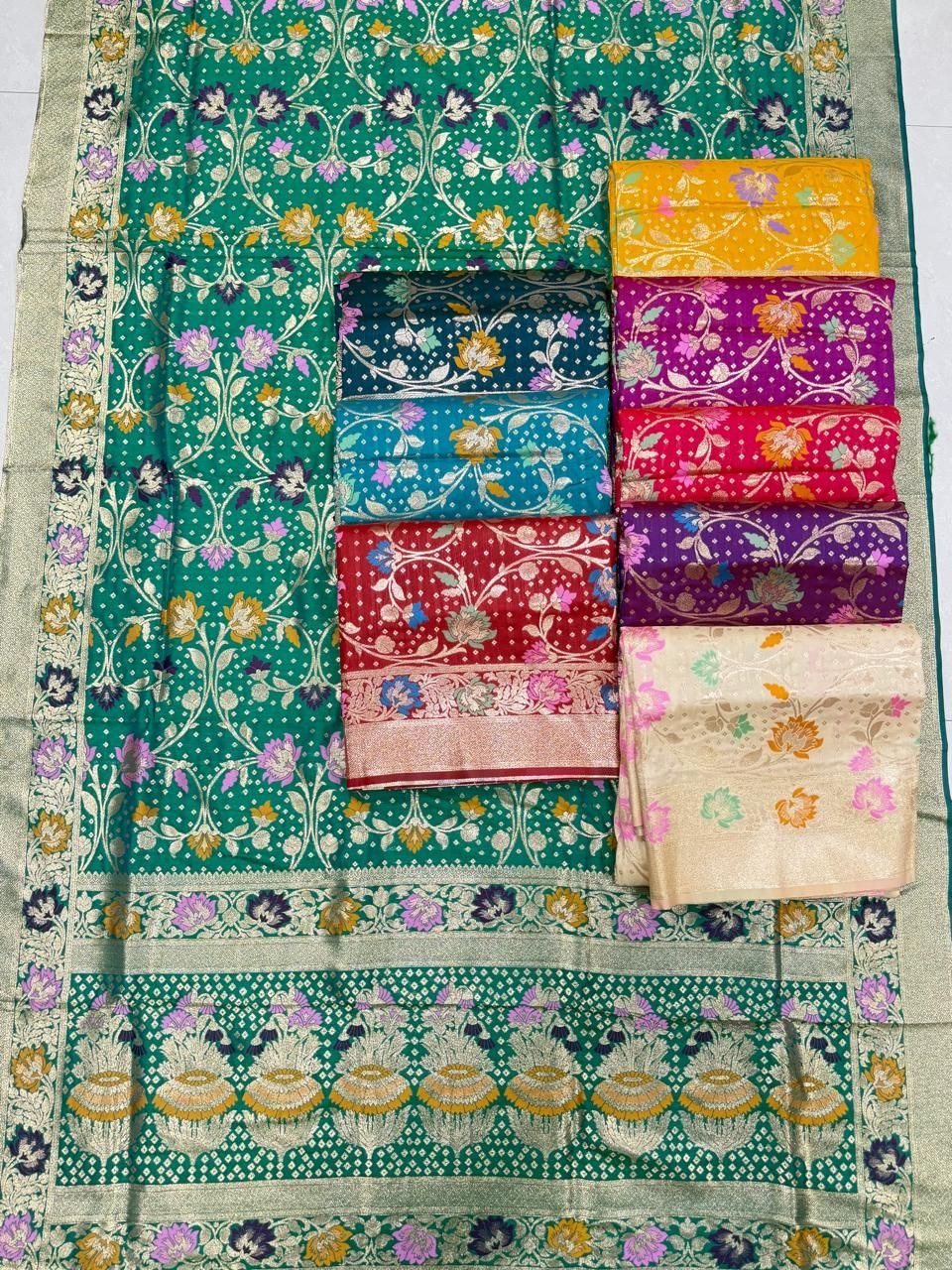 Yellow Traditional Banarasi Silk Saree