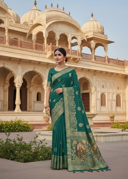 Rama Banarasi Silk Paithani Saree